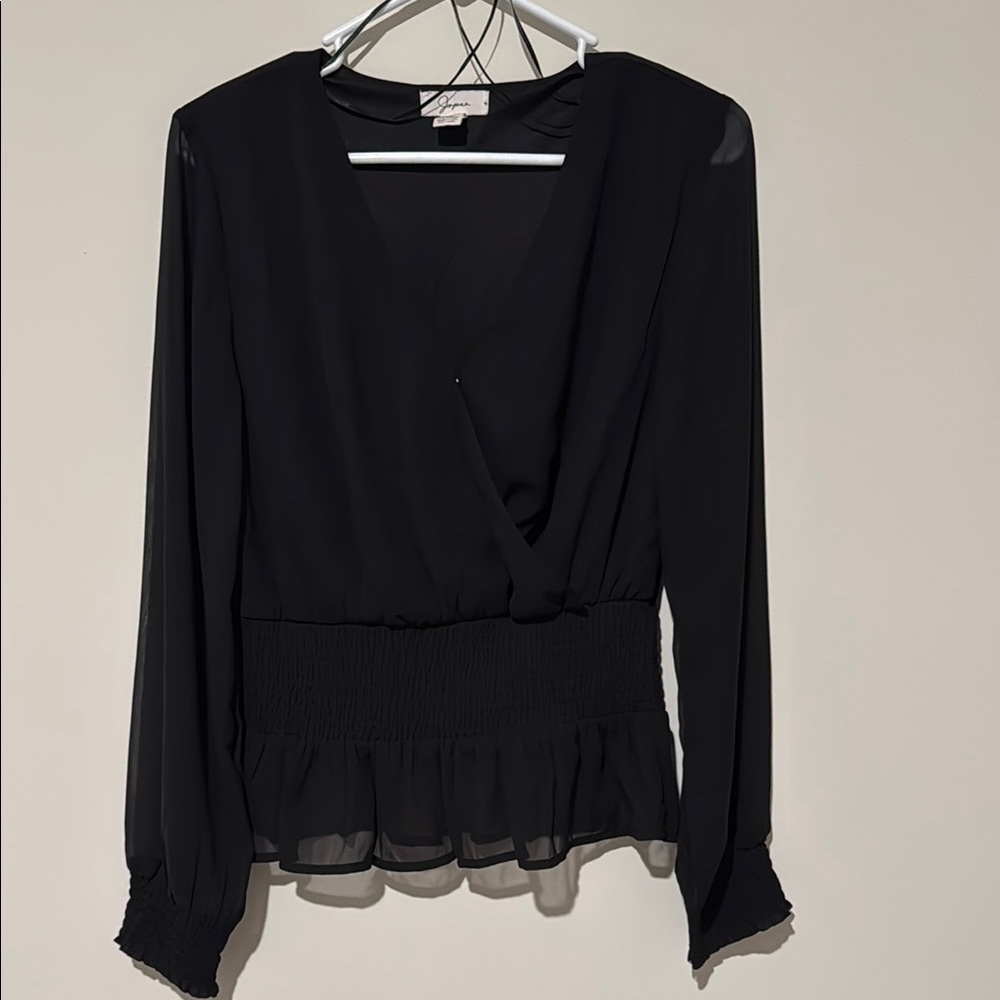 Black Peplum Top